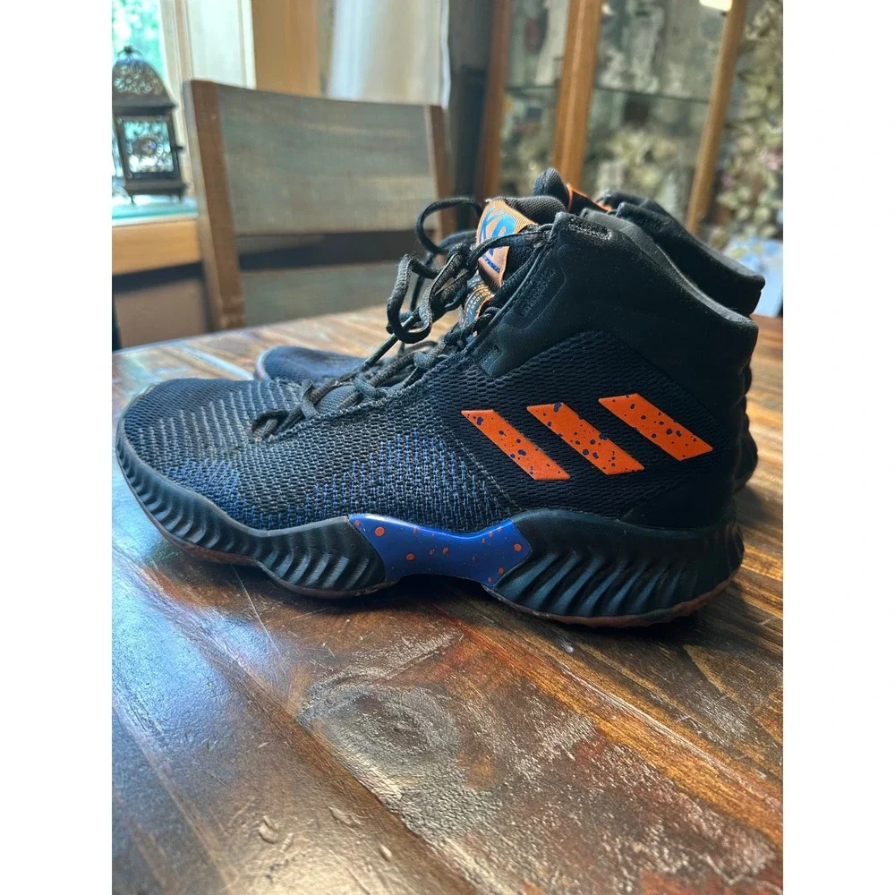 Adidas Pro Bounce 2018 Kristaps Porzingis PE Mens 9.5 Black Orange Blue B41990‎